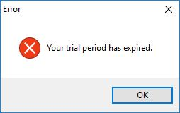 Trial period expired