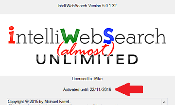 Others give you one month; IntelliWebSearch gives you two!