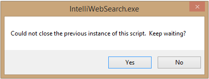 Previous instance error message