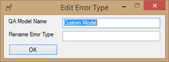 Edit Error Type (New Model)