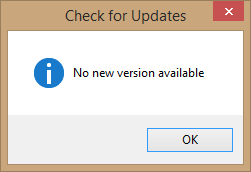 No Update Available